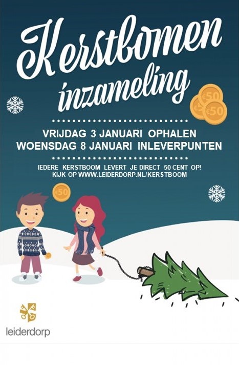 Kerstbomen laten ophalen 3 januari, inzamelen op locatie 8 januari