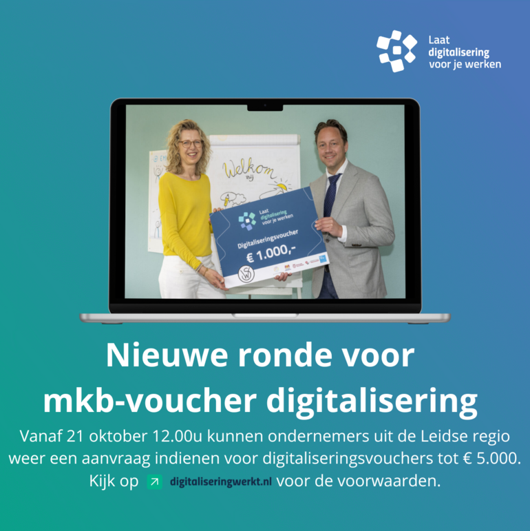 Flyer nieuwe ronde voucher voor digitalisering mkb