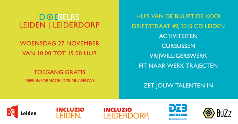 Flyer gratis DoeBeurs 27 november